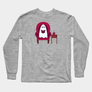 Cozy Ghost- Reading Long Sleeve T-Shirt